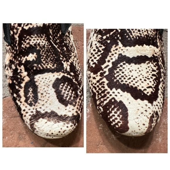 Yosi Samra Calf Loafers Size 8 Brown Black Cream Foldable Fla - Picture 3 of 16